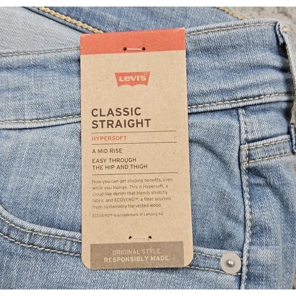 Levis Womens Blue Classic Straight Micros‎ Hyperfit 20W M